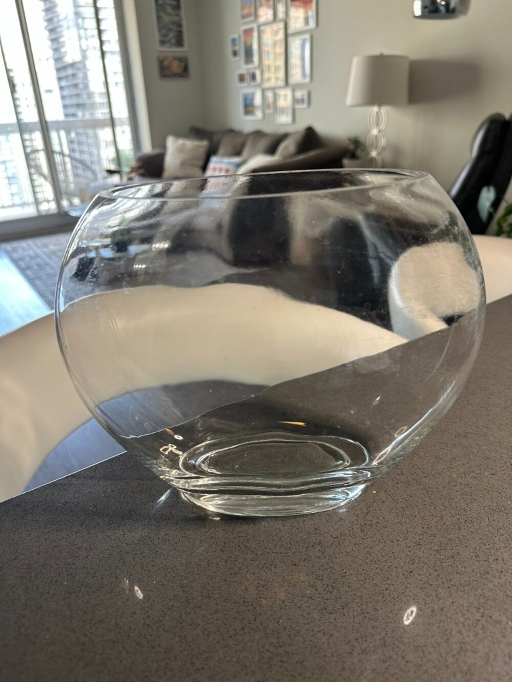 Hygger Glass Oblate Fish Bowl Tank Aquarium - Pet Supplies